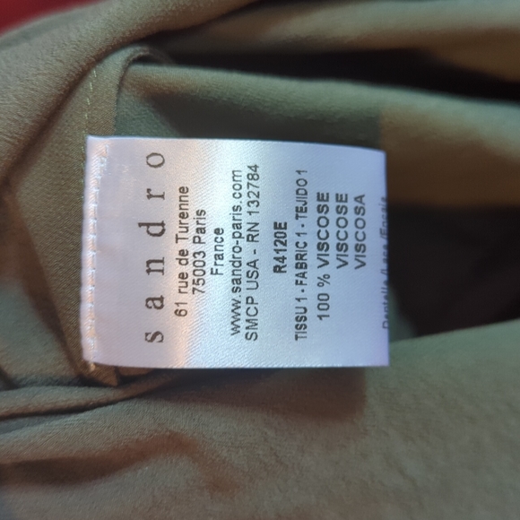 Sandro plunge neck midi dress - Picture 8 of 15